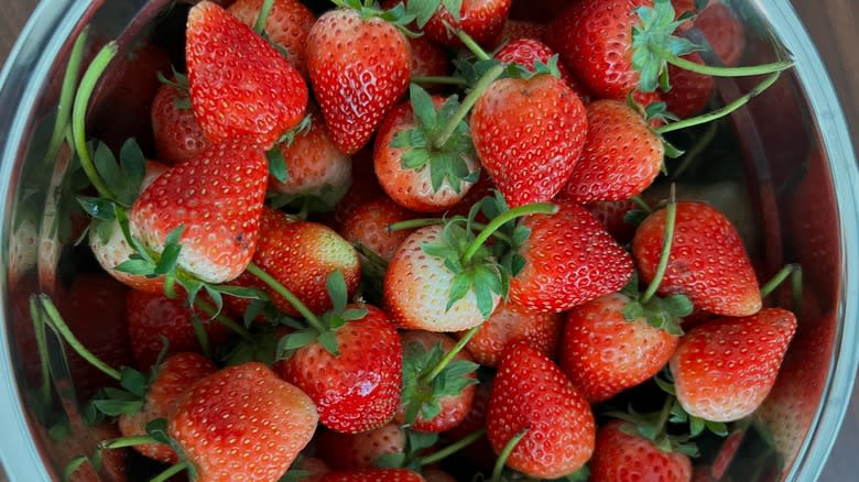 Strawberries in bowl