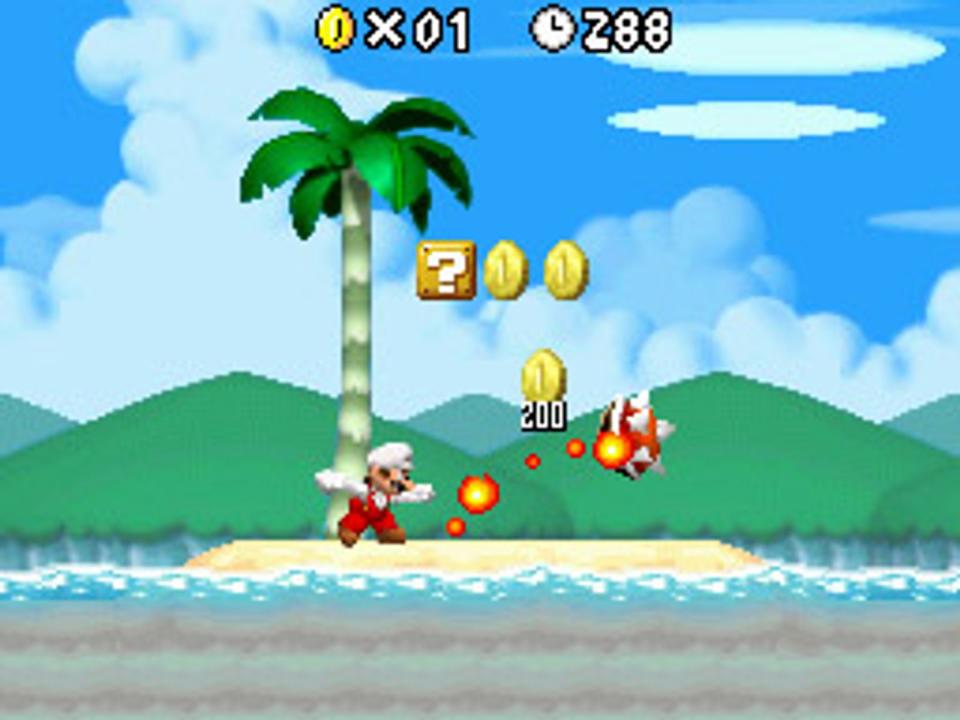 2006: Mario macht mobil. "New Super Mario Bros." erschien für den Handheld Nintendo DS und erlaubte es, den kleinen Helden überallhin mitzunehmen. Weltweit verkaufte sich das Game über 30 Millionen mal. (Bild: Nintendo)