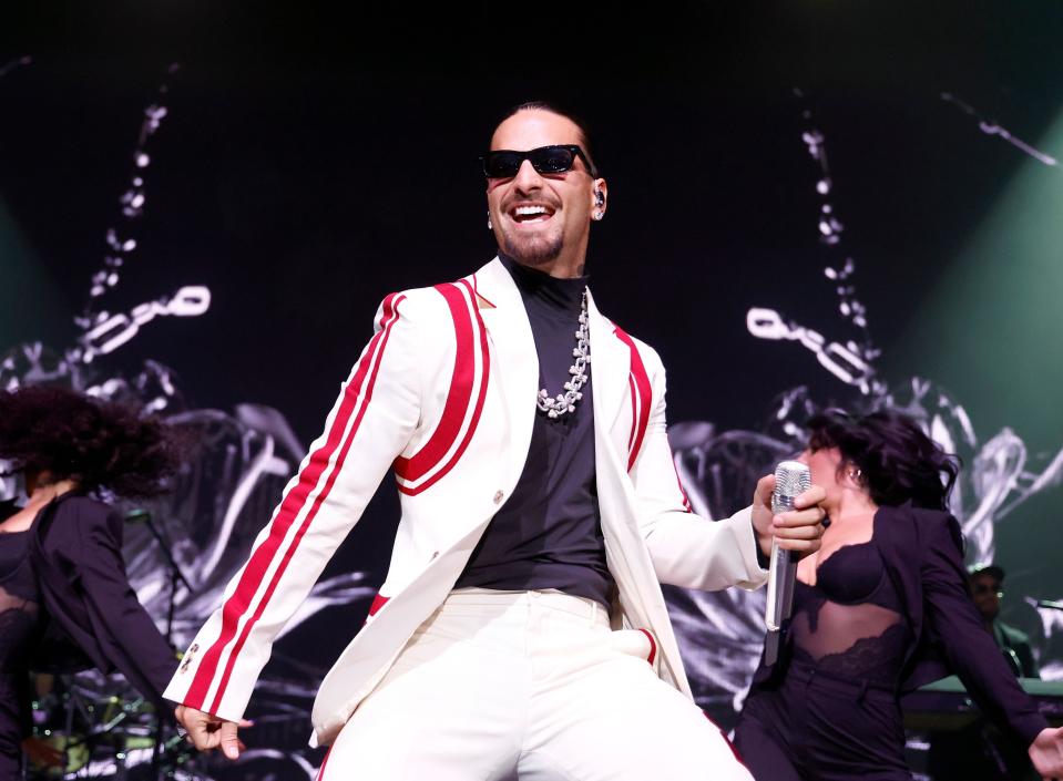 Maluma performed songs from his "Don Juan" album as well as other favorites at Theater at Virgin Hotels Las Vegas for SiriusXM and Pandora on Feb. 8, 2024 in Las Vegas.