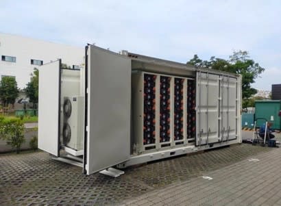 <strong>40 foot Containers used for Large Battery Storage Systems, external cooling for climate</strong>