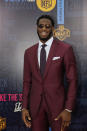 Florida State defensive end Brian Burns walks the red carpet ahead of the first round at the NFL football draft, Thursday, April 25, 2019, in Nashville, Tenn. (AP Photo/Mark Humphrey)