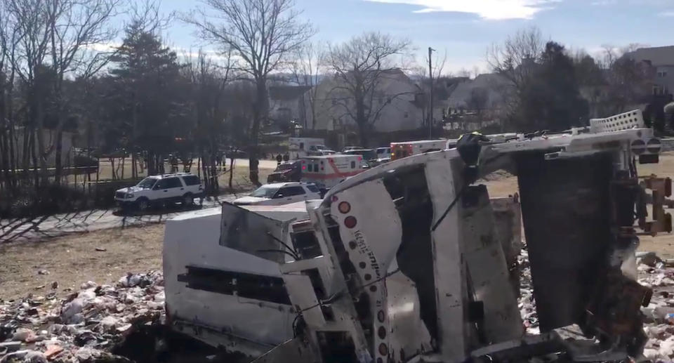 Train carrying GOP lawmakers crashes into garbage truck