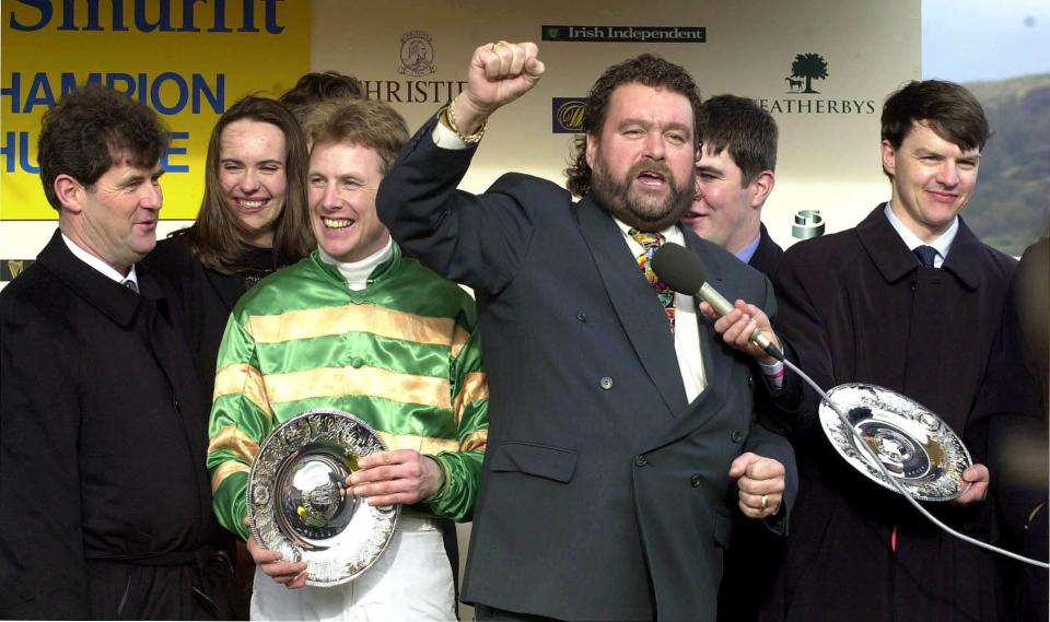 Comedy star: Grace, pictured middle right, is a comedy hero in Ireland (Barry Batchelor/PA Archive/PA Images)