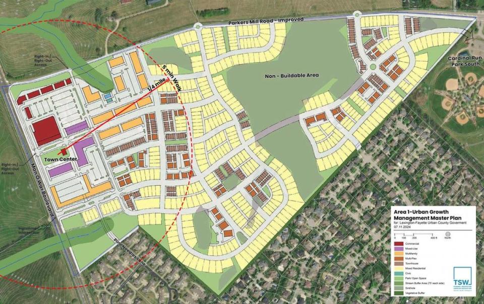 One of the smallest expansion areas identified is approximately 163 acres between Parkers Mill and Man O War Boulevards.