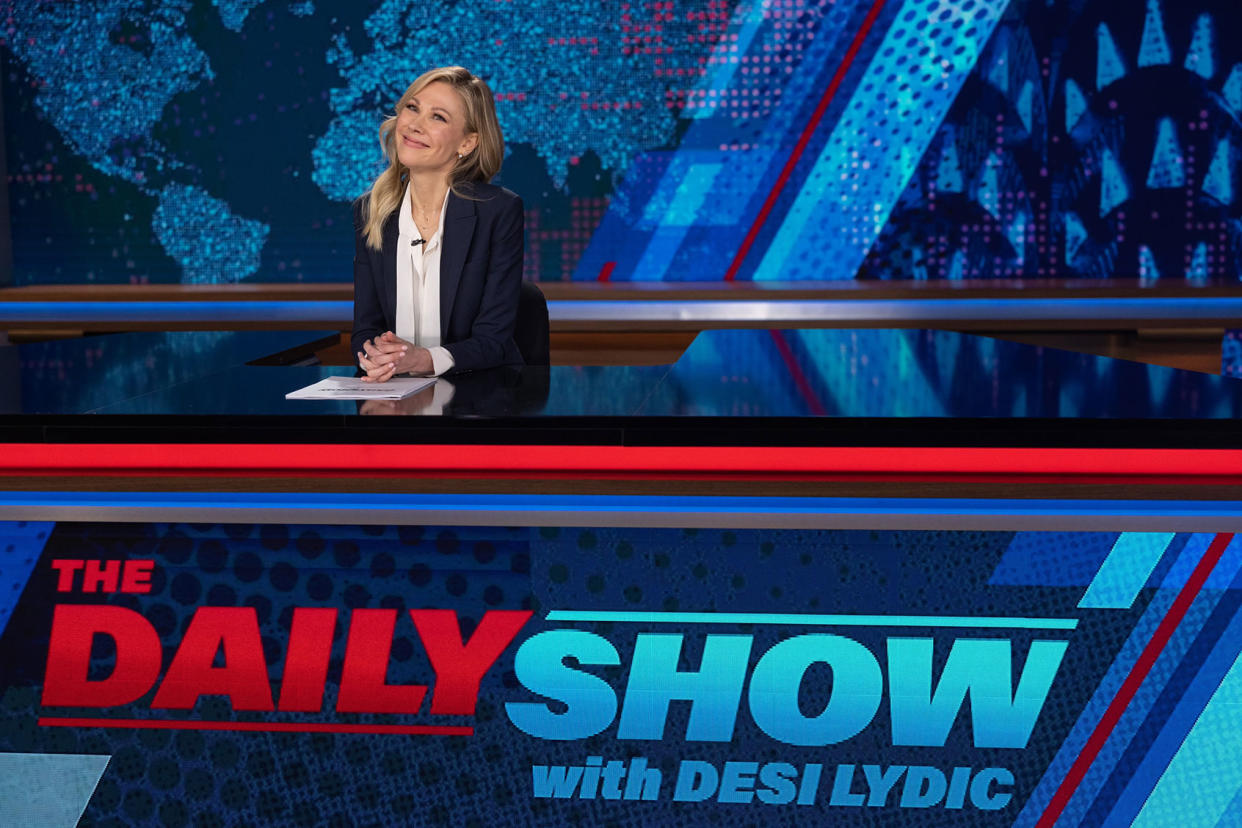 Desi Lydic guest hosts The Daily Show Matt Wilson/Comedy Central