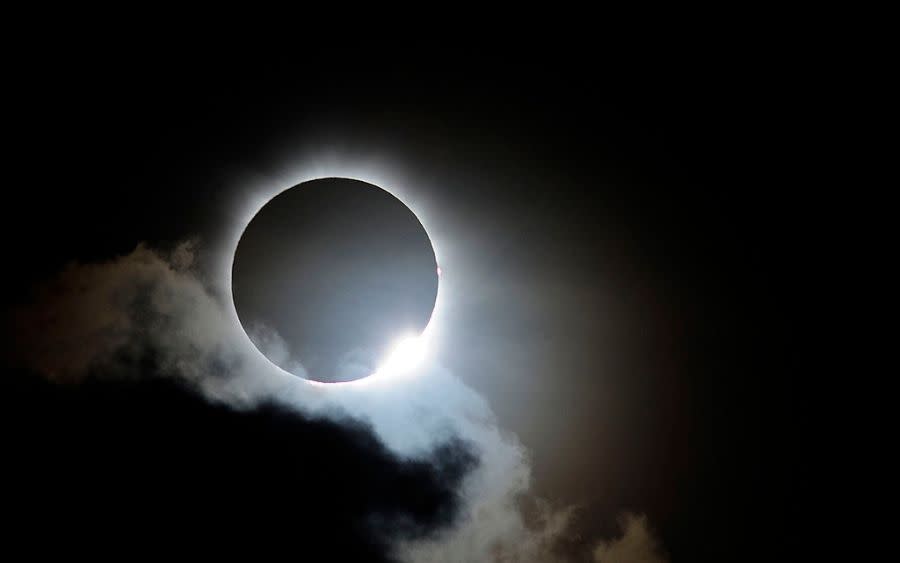 An image of the “ring of fire” eclipse. (Photo by Ian Hitchcock/Getty Images)