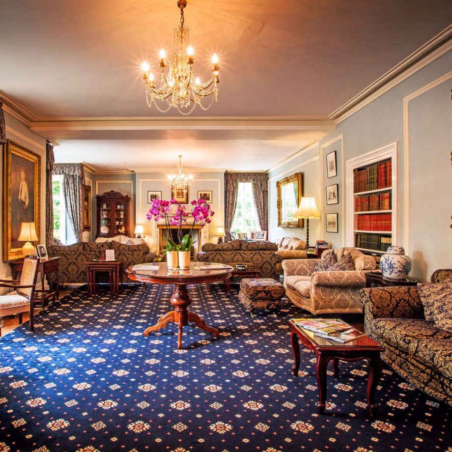 The property boasts 10 en-suite bedrooms and a large living room (complete with grand piano). Photo: Getty Images