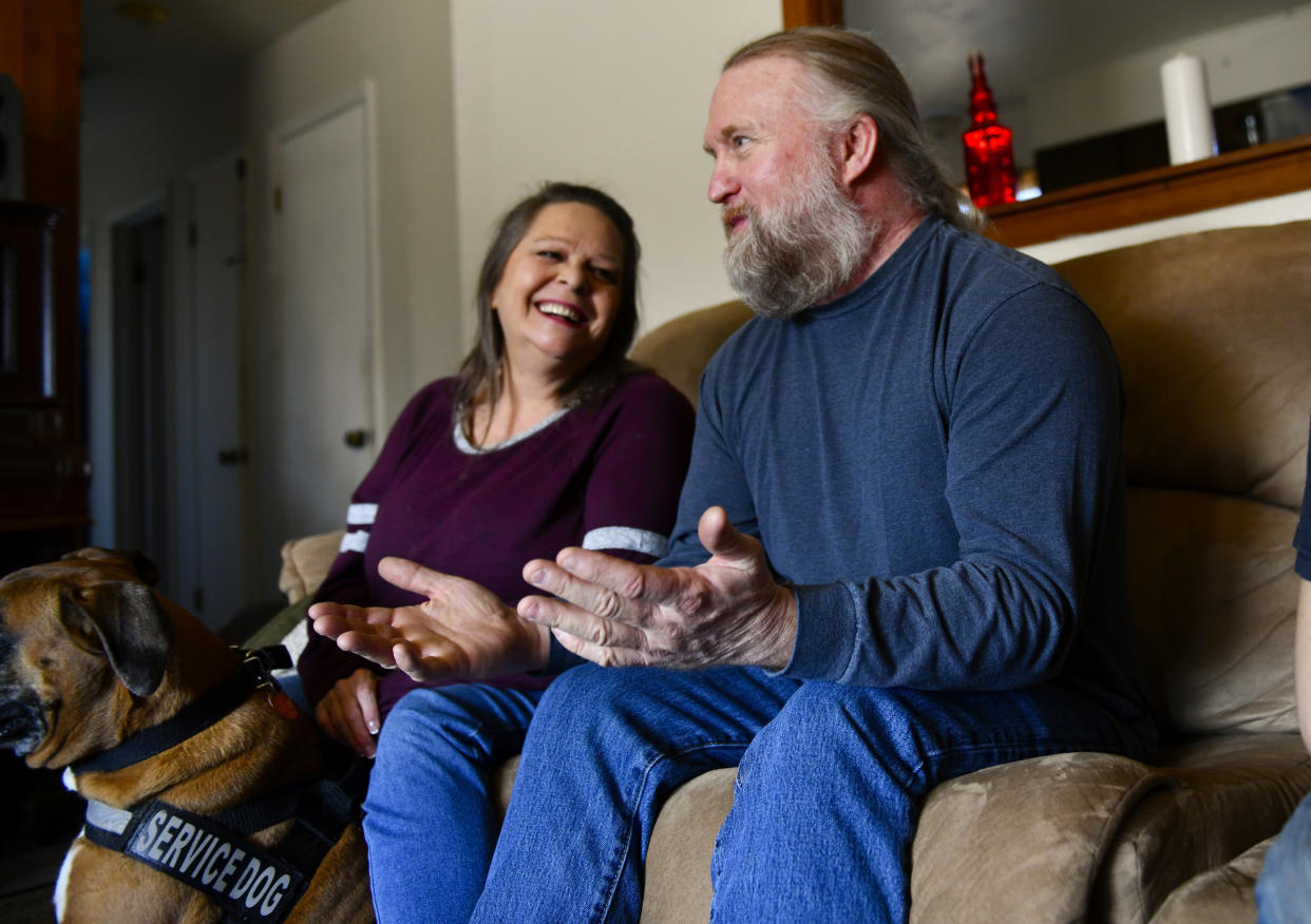 Connie and her husband Robert. (SWNS)