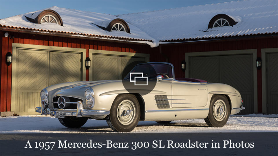 A 1957 Mercedes-Benz 300 SL Roadster.