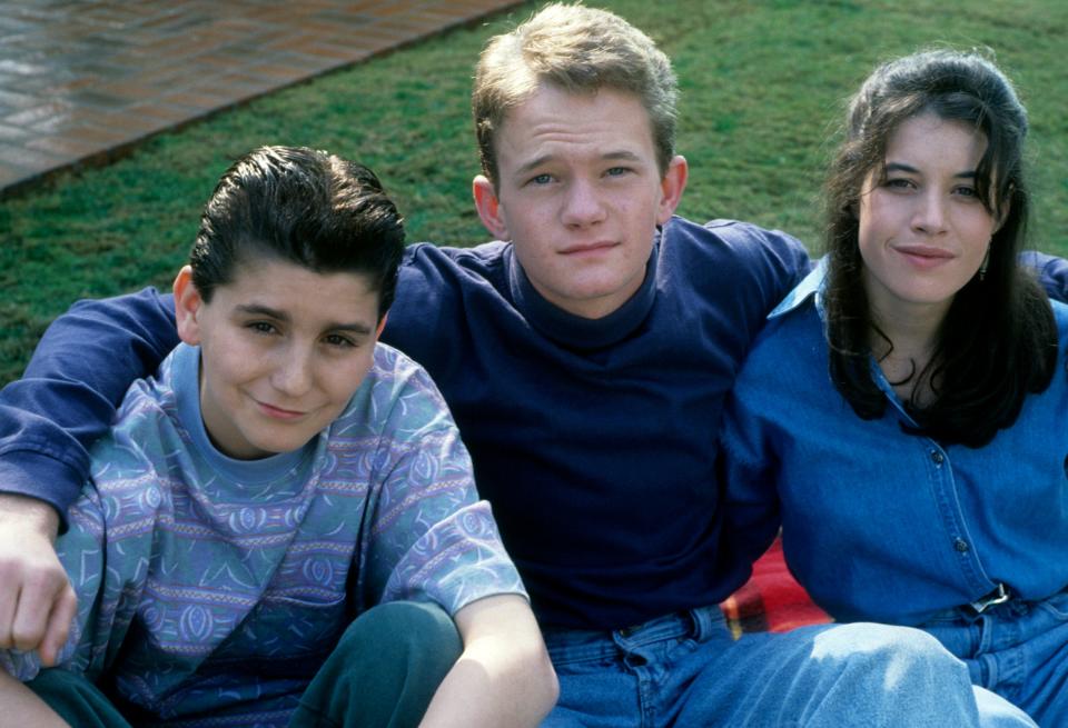 Max Casella, Neil Patrick Harris, and Lisa Dean Ryan in an episode of "Doogie Howser, M.D." that aired on April 29, 1992.