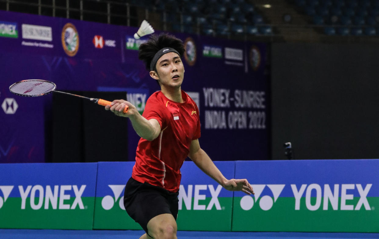 Singapore shuttler Loh Kean Yew during the India Open men's singles final. (PHOTO: Badmintonphoto)