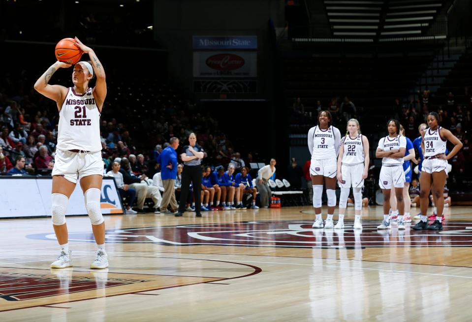 The Missouri State Lady Bears took on the Indiana State Sycamores at Great Southern Bank Arena on Saturday, Feb. 25, 2023.