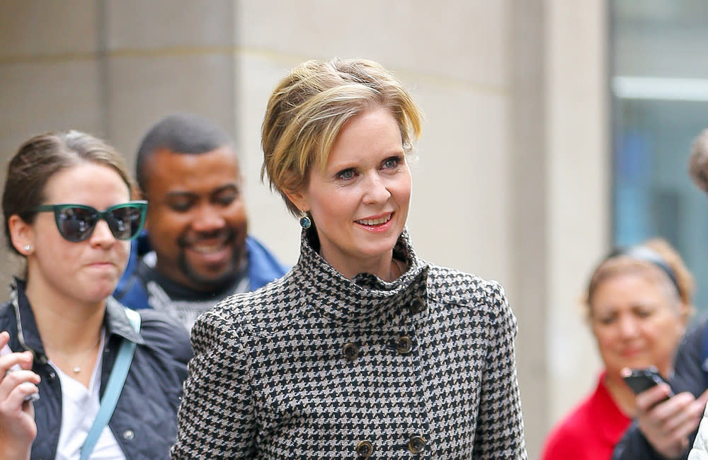 Cynthia Nixon address Chris Noth's deleted scenes credit:Bang Showbiz