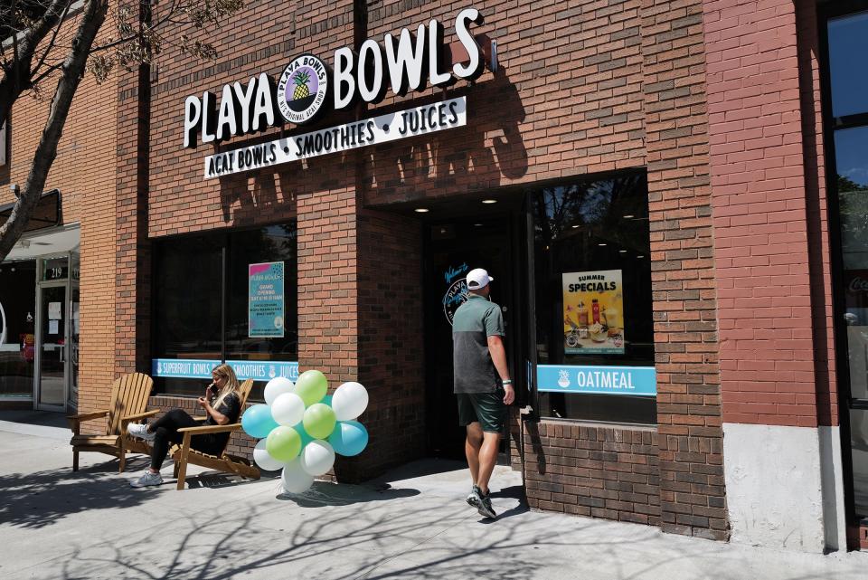 Playa Bowls opens in downtown East Lansing in the 200 block of Grand River Avenue on Friday, June 17, 2022.