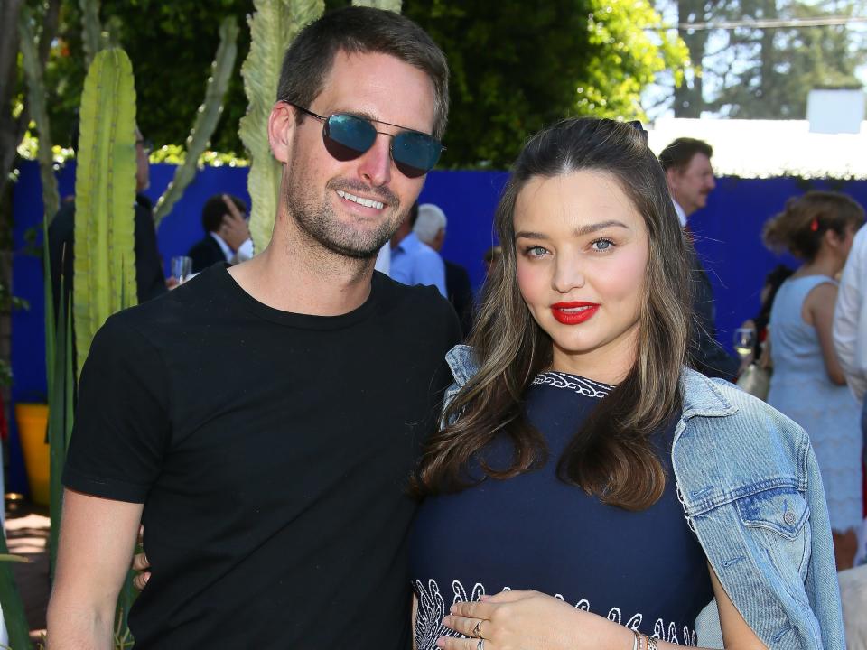 Evan Spiegel and Miranda Kerr