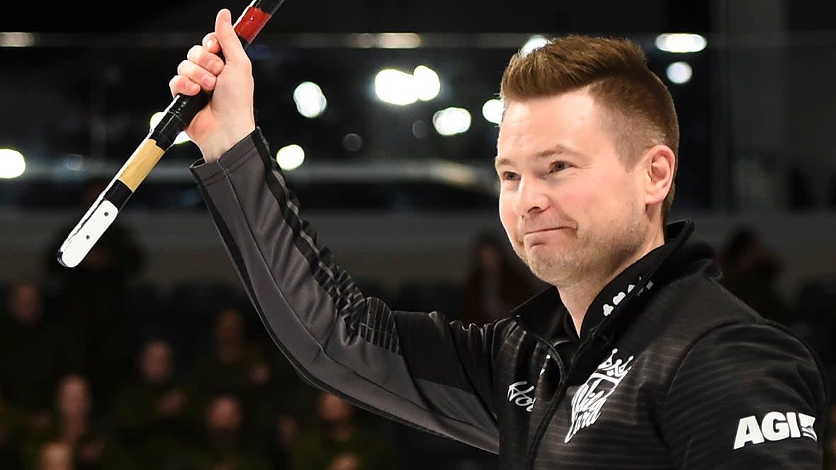 Mike McEwen and his team from the Nutana Curling Club in Saskatoon will represent Saskatchewan at next month's Montana's Brier in Regina after claiming the provincial title Sunday in Prince Albert. (Sean Kilpatrick/The Canadian Press - image credit)