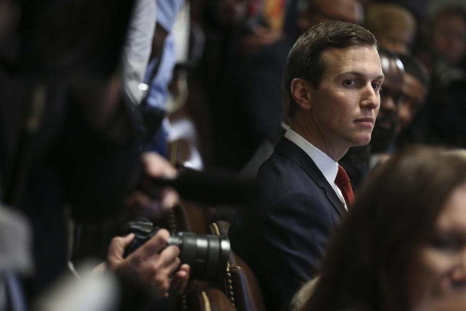 <div class="inline-image__caption"><p>Jared Kushner at the White House on Aug. 1, 2018, in Washington, D.C.</p></div> <div class="inline-image__credit">Oliver Contreras/Pool/Getty</div>