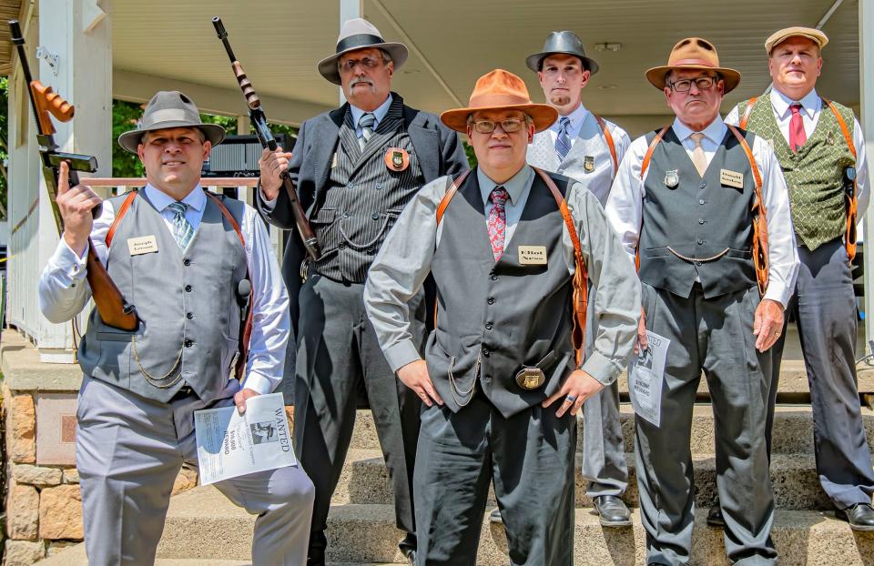 Lawman Eliot Ness, front center, played by Jared Empson, joins his fellow "Untouchables" federal agents as they prepare to take on Prohibition organized crime during the annual Elliot Ness Fest in Coudersport.