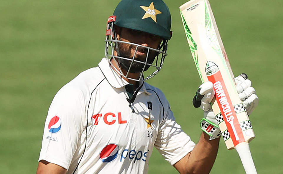 Shan Masood, pictured here after scoring a century for Pakistan against the Prime Minister's XI.
