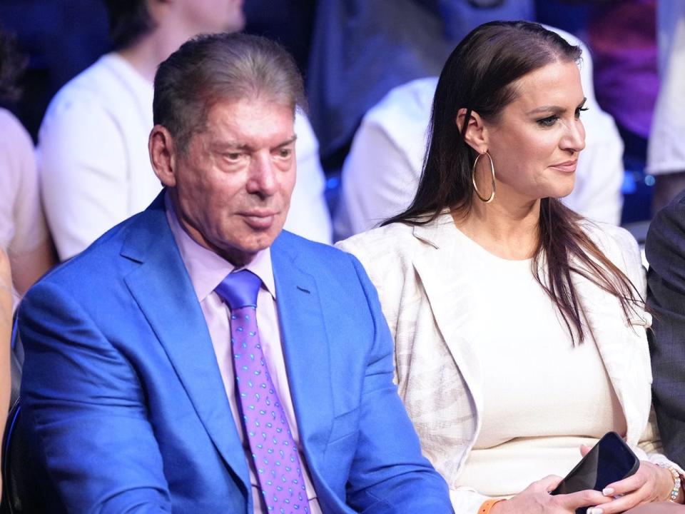 Vince McMahon, Stephanie McMahon, and Triple-H were Octagonside for Adesanya's performance.