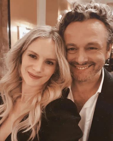 <p>Anna Lundberg Instagram</p> Anna Lundberg and Michael Sheen.