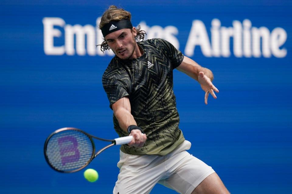 Stefanos Tsitsipas did not play his singles match in the ATP Cup but later played doubles (Seth Wenig/PA) (PA Wire)