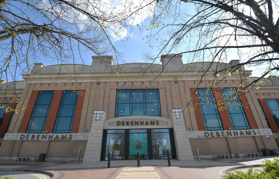 MANCHESTER, ENGLAND - APRIL 12: General view of the Debenhams store at The Trafford Centre on April 12, 2019 in Manchester, England. (Photo by Anthony Devlin/Getty Images)