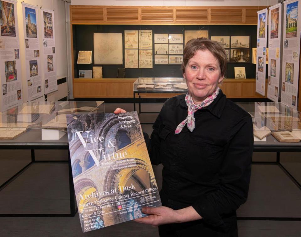 Darlington and Stockton Times: North Yorkshire Councilâ€™s conservation and digitisation manager, Rachel Greenwood, in the County