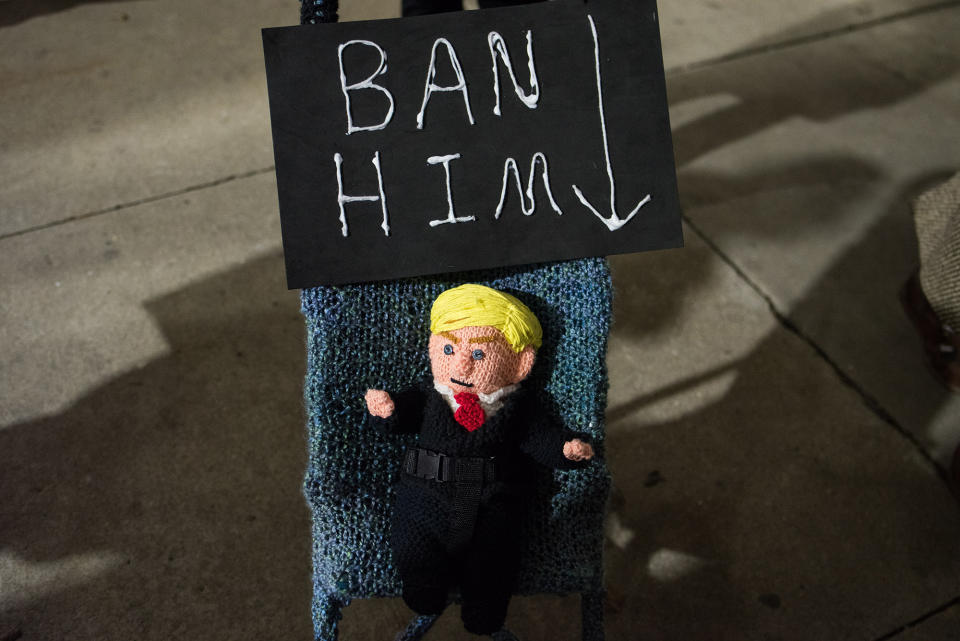 Protests at U.S. airports over travel ban