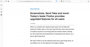 Firefox 閱讀模式（來源︰Mozilla）