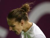 Tennis - Qatar Open - Women's Singles - Final Match - Karolina Pliskova of the Czech Republic v Caroline Wozniacki of Denmark - Doha, Qatar - 18/2/2017 - Pliskova reacts after winning. REUTERS/Ibraheem Al Omari