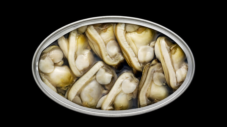 an open can of clams