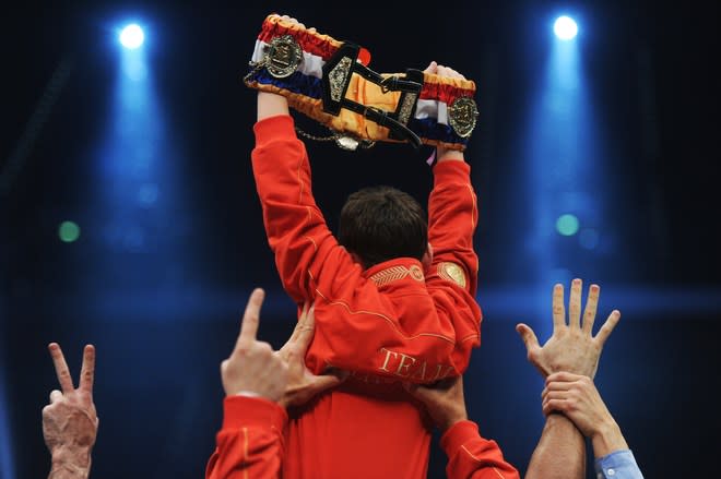Ukrainian Heavyweight Boxing World Champion Wladimir Klitschko Celebrates AFP/Getty Images