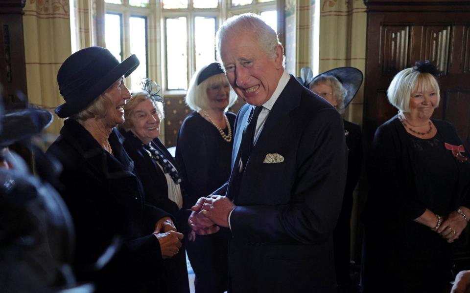 King Charles, pictured at a reception for local charities in Cardiff in September, is thought to prefer a slimmed down monarchy - Chris Jackson/Reuters
