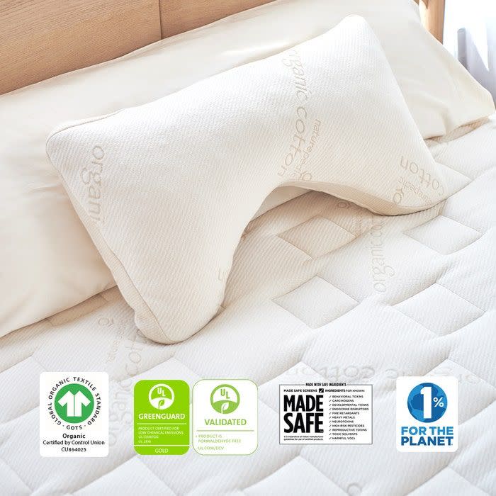 <p><a href="https://go.redirectingat.com?id=74968X1596630&url=https%3A%2F%2Fwww.naturepedic.com%2Fadult%2Fbedding%2Forganic-side-sleeper-pillow&sref=https%3A%2F%2F" rel="nofollow noopener" target="_blank" data-ylk="slk:Shop Now;elm:context_link;itc:0;sec:content-canvas" class="link ">Shop Now</a></p><p>Organic Side Sleeper Pillow</p><p>naturepedic.com</p><p>$111.00</p>