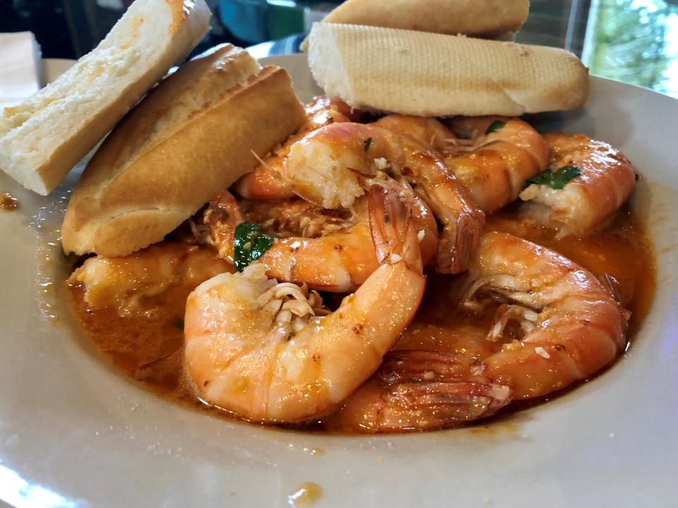 Yucatan shrimp are one of the most famous menu items from Doc Ford's.
