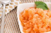 <p>This peach and Champagne granita dish is <a href="https://www.thedailymeal.com/drink/classic-cocktail-origins?referrer=yahoo&category=beauty_food&include_utm=1&utm_medium=referral&utm_source=yahoo&utm_campaign=feed" rel="nofollow noopener" target="_blank" data-ylk="slk:like a cocktail;elm:context_link;itc:0;sec:content-canvas" class="link ">like a cocktail</a> that you can eat. With the consistency of a slushy, the dessert is made with fresh peaches, sugar, amaretto and Champagne.</p> <p><a href="https://www.thedailymeal.com/recipes/five-ingredient-peach-champagne-granita-recipe?referrer=yahoo&category=beauty_food&include_utm=1&utm_medium=referral&utm_source=yahoo&utm_campaign=feed" rel="nofollow noopener" target="_blank" data-ylk="slk:For the Peach and Champagne Granita recipe, click here.;elm:context_link;itc:0;sec:content-canvas" class="link ">For the Peach and Champagne Granita recipe, click here.</a></p>
