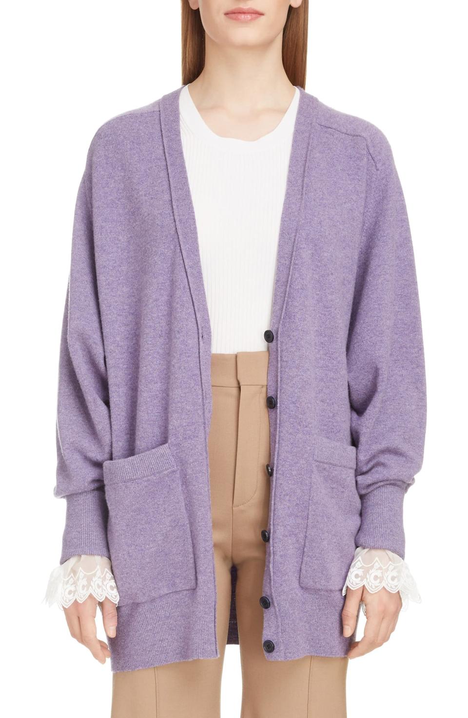 Chloe Iconic Cashmere Blend Cardigan. Image via Nordstrom.