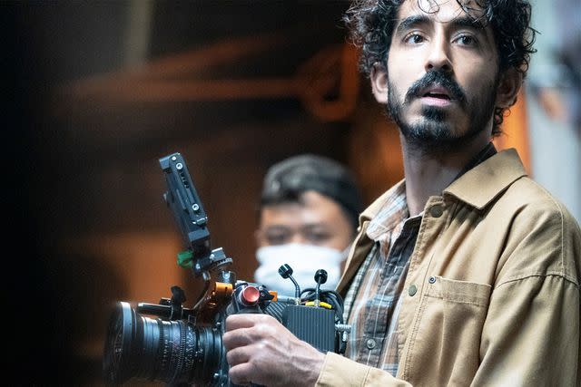 <p>Universal Pictures</p> Dev Patel on the set of 'Monkey Man'