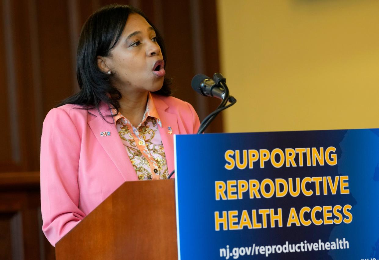 Lieutenant Governor Tahesha Way is shown in Glen Rock where Governor Murphy later signed a reproductive rights bill, Tuesday, October 24, 2023