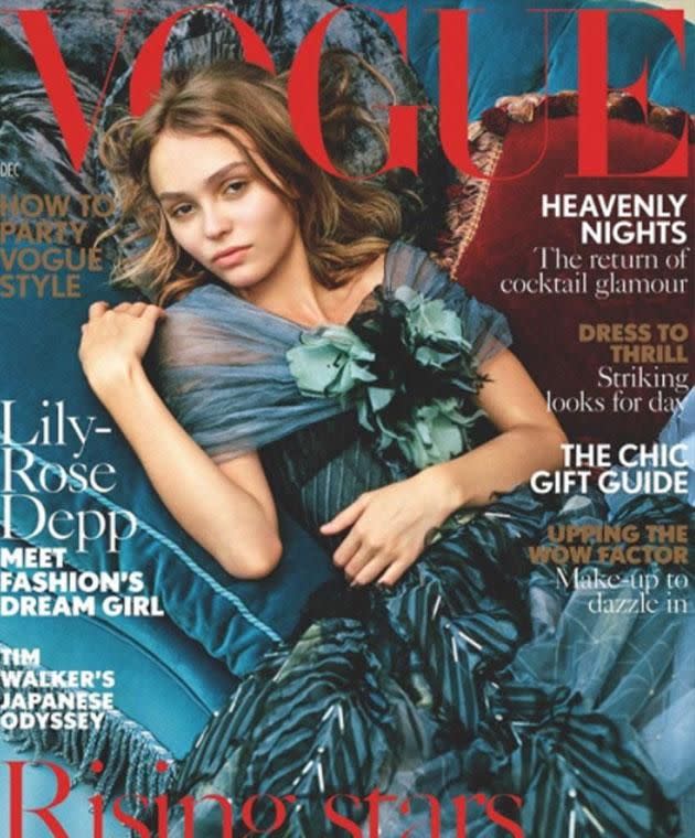 At just 17, Lily-Rose has landed her first Vogue cover. Photo: Instagram/lilyrose_depp