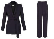 <p>Trouser suits are allowed but must be of matching material and colour. This one from Whistles would definitely make the cut<i><a rel="nofollow noopener" href="http://www.whistles.com/women/clothing/coats-jackets/belted-soft-crepe-jacket-22023.html?dwvar_belted-soft-crepe-jacket-22023_color=Navy#srule=price-high-to-low&sz=12&start=1" target="_blank" data-ylk="slk:. [Whistles, £375];elm:context_link;itc:0;sec:content-canvas" class="link ">. [Whistles, £375]</a></i></p>