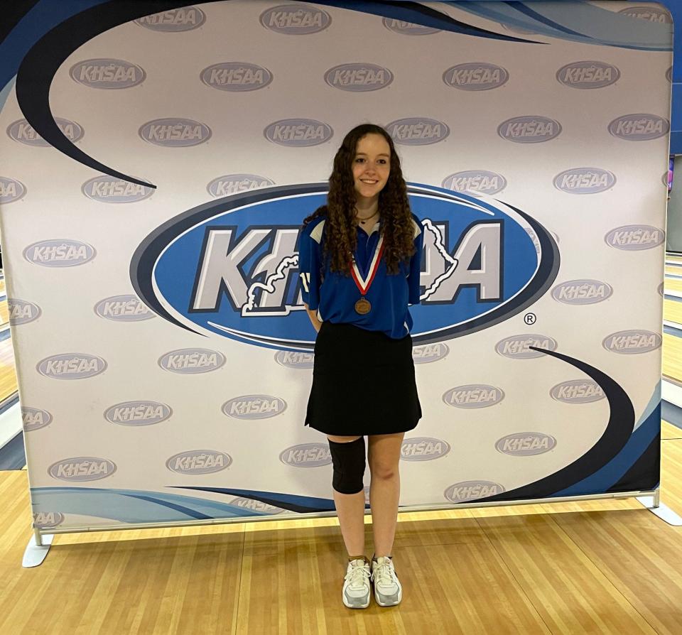 Eastern's Taylor Sams finished in fourth place at the KHSAA girls bowling state championships held at Kingpin Lanes on Feb. 8 2023