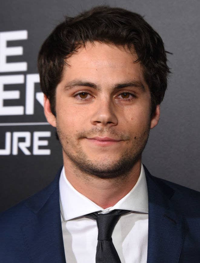 Dylan in a suit and tie at a red carpet event