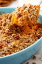 <p>This recipe is for everyone who hates marshmallows atop their <a href="https://www.delish.com/cooking/recipe-ideas/a21960705/best-sweet-potato-casserole-marshmallows-pecans-recipe/" rel="nofollow noopener" target="_blank" data-ylk="slk:sweet potato casserole;elm:context_link;itc:0;sec:content-canvas" class="link ">sweet potato casserole</a>—in their place is a buttery, brown sugar pecan topping that is still sweet, but not enough to make it taste like straight-up dessert. </p><p>Get the <strong><a href="https://www.delish.com/cooking/recipe-ideas/a55342/sweet-potato-casserole-recipe/" rel="nofollow noopener" target="_blank" data-ylk="slk:Sweet Potato Casserole recipe;elm:context_link;itc:0;sec:content-canvas" class="link ">Sweet Potato Casserole recipe</a></strong>.</p>