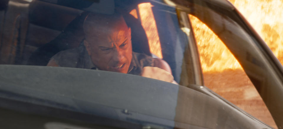 En esta imagen proporcionada por Universal Pictures, Vin Diesel en una escena de "Fast X". (Peter Mountain/Universal Pictures vía AP)