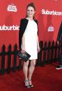 <p>Julianne Moore wore head-to-toe Givenchy and a Givenchy GV3 clutch bag to attend the 'Suburbicon' LA premiere.</p>