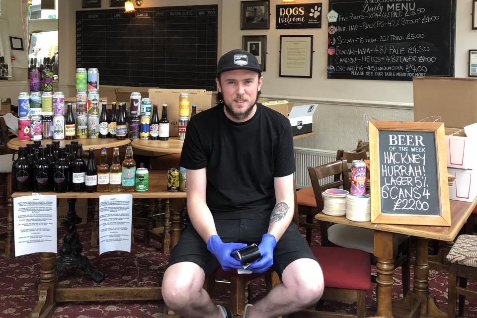 Jack Duignan, landlord at The Sutton Arms. Photo: Oscar Williams-Grut/Yahoo Finance UK