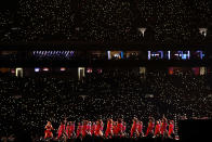 Colombian singer Shakira and a group of dancers perform during the Pepsi Super Bowl LIV Halftime Show at Hard Rock Stadium on February 02, 2020 in Miami, Florida. (Photo by Kevin C. Cox/Getty Images)