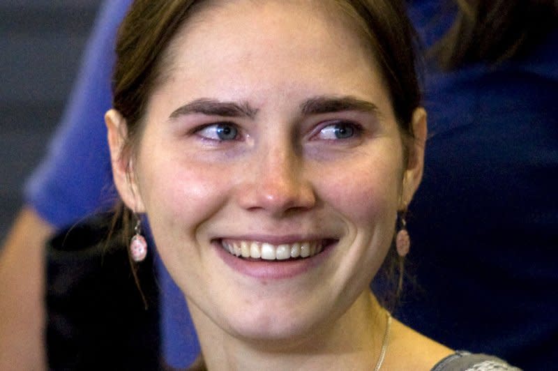 Amanda Knox faces a retrial over a slander conviction after she wrongly accused a bar owner of the 2007 murder of Meredith Kercher. File photo by Jim Bryant/UPI